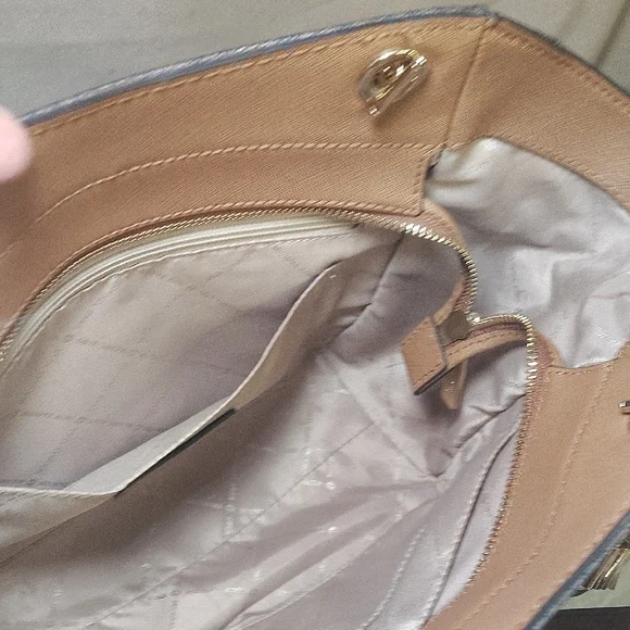 Michael Kors Dark Brown Tote with Gold Accents - Picture 10 of 12